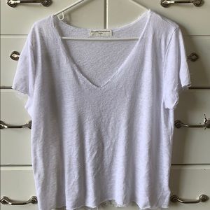 Urban Outfitters white burnout vneck tshirt